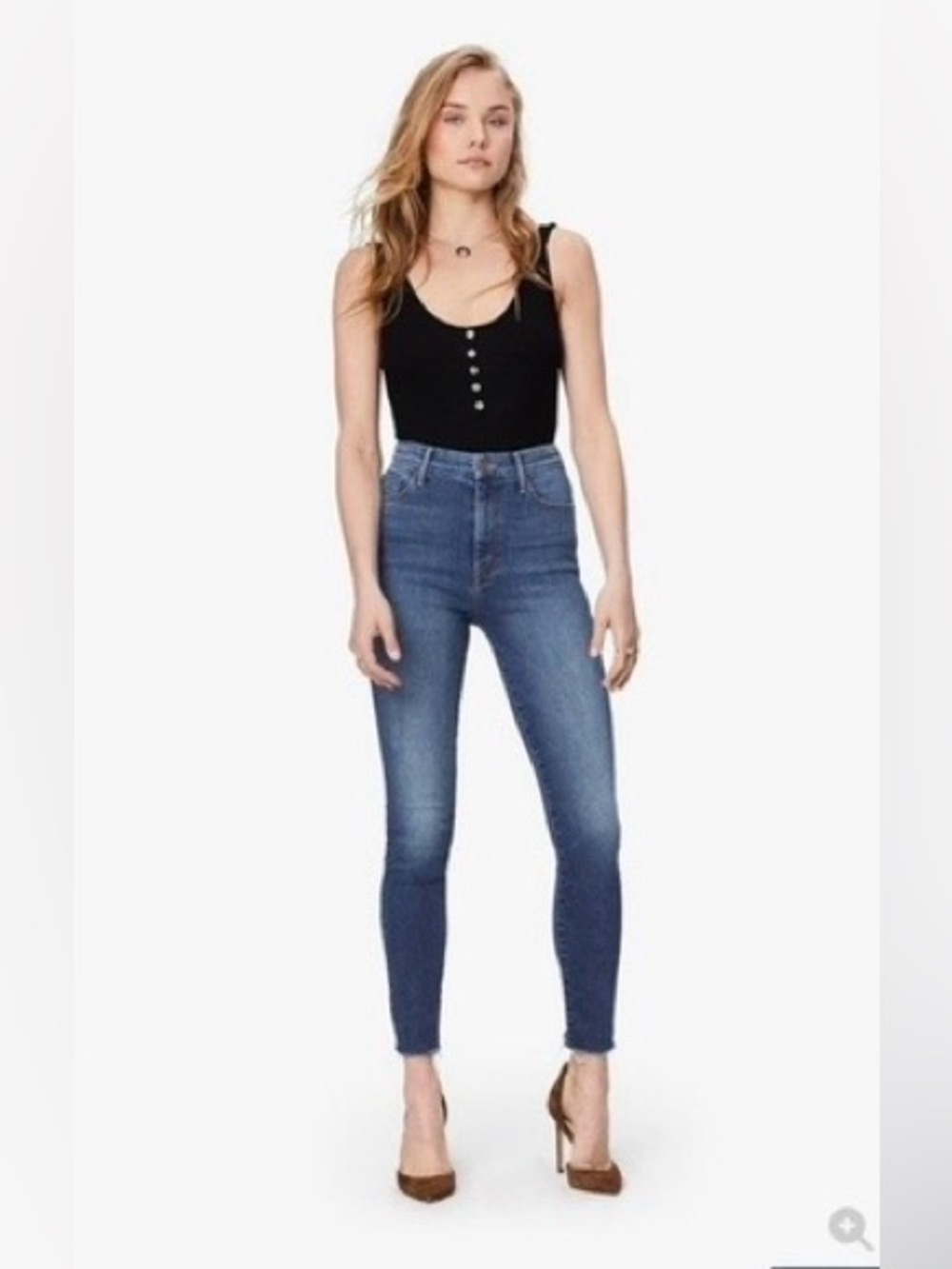 MOTHER High Waisted Looker Ankle Fray, Size 29 - Picture 9 of 9